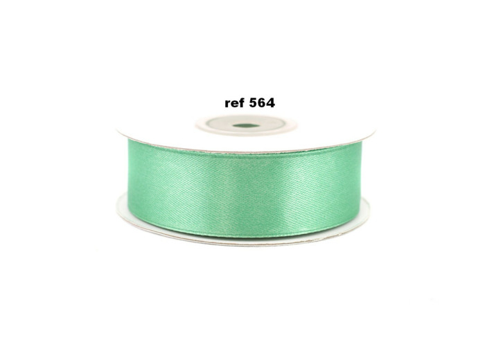 Ruban satin vert pommade 564 largeur 25 mm