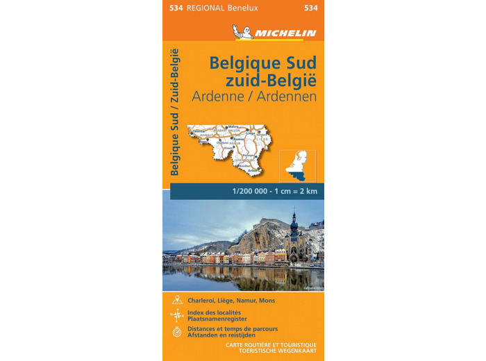 CARTE REGIONALE BELGIQUE SUD/ZUID-BELGIE - ARDENNE/ARDENNEN