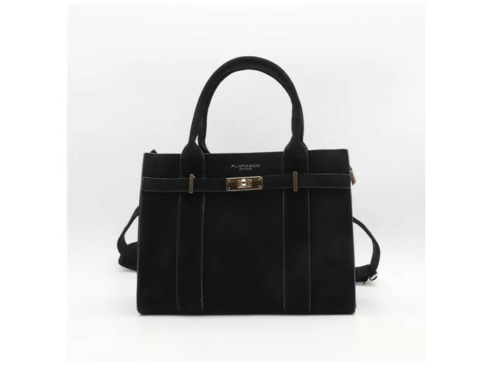 P399- Sac porté main aspect Daim Flora & Co (noir)