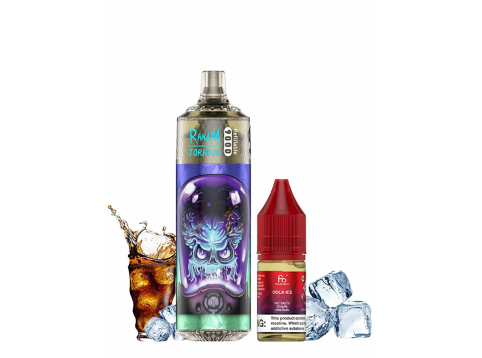 Puff 9k RandM Tornado rechargeable - Cola Ice