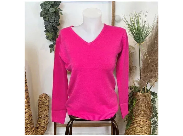 Y254-Tricotonic Col V les T38 & 42 (fuchsia)