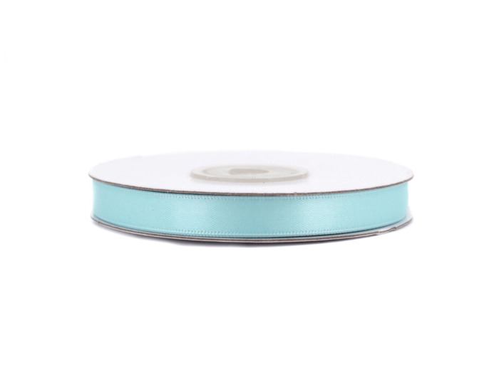 Ruban satin double face 6 mm de large 20 metres de long Bleu ciel