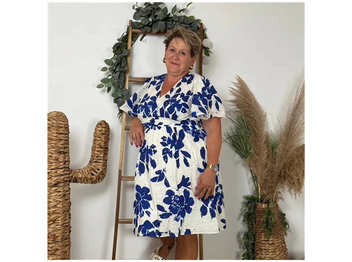 K139- Robe Maëlle (T40-T48) 🪷 (blanc)