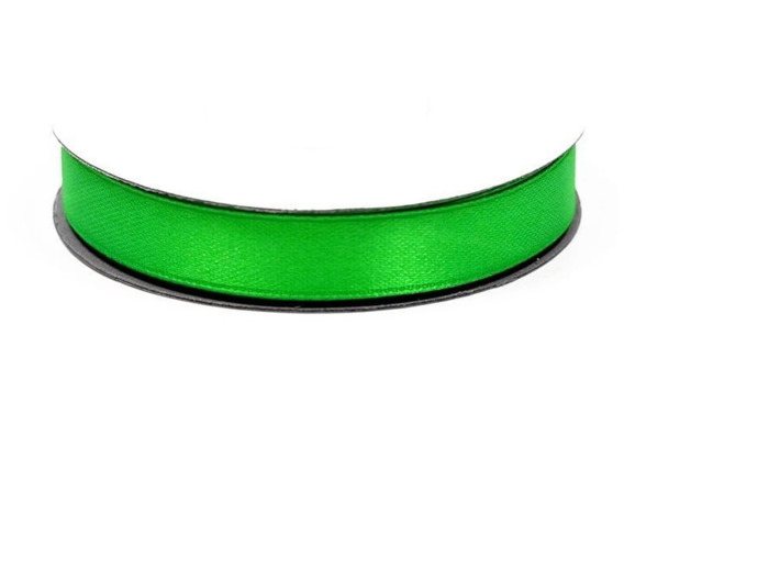 Ruban satin vert pomme fonce 555 largeur 12 mm