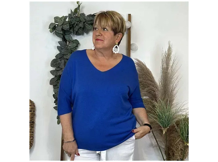 Z145.- Pull léger Emporium (Gt) (bleu royal)