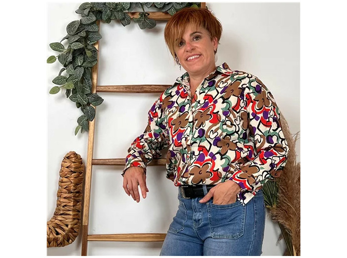 K090- Blouse Season "Fleurs" 🌸 (ecru)