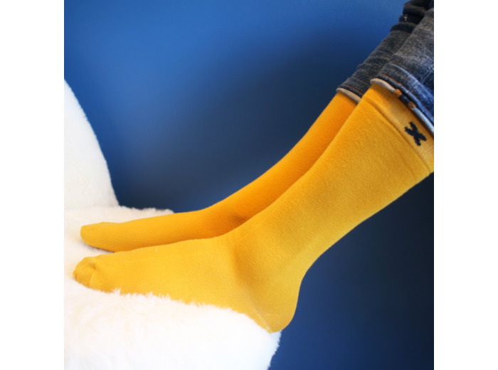 Chaussettes Crochepied Jaune Travolta