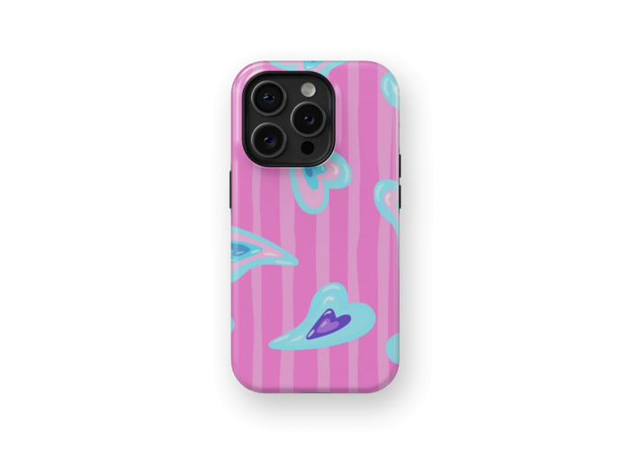 Gloss Hearts | Coque de téléphone 3D 2en1 Ultra-résistante
