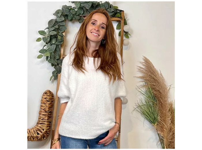 K102- Pull « Pilou Pilou » (Tu) 🇮🇹 (ecru)