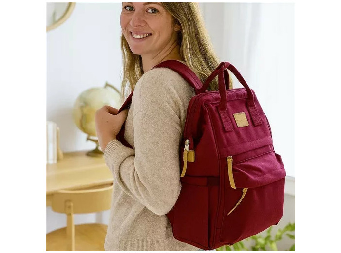 P401- Sac à dos Medium Flora & Co (bordeaux)