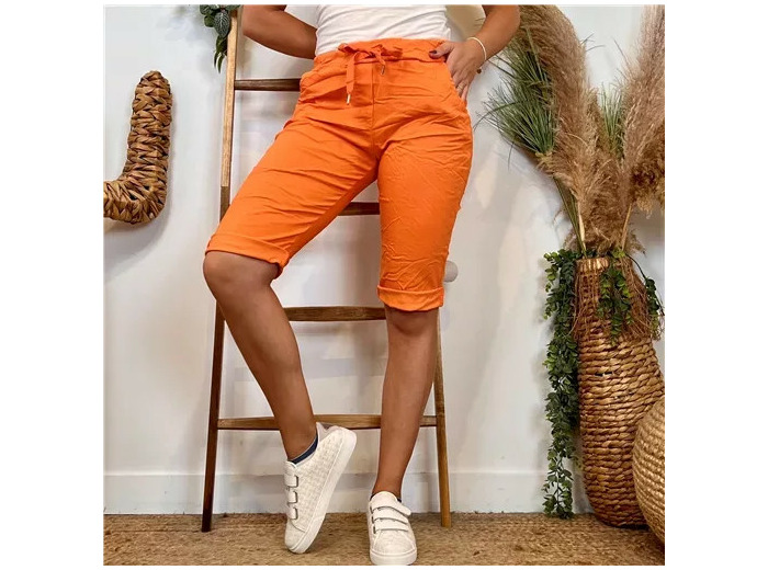 L729- Bermuda Coton Stretch (Tu) (orange)