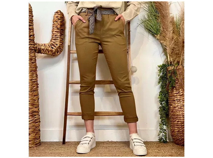 L749- Pantalon Stretch (T36-T50) 🇮🇹 (camel)