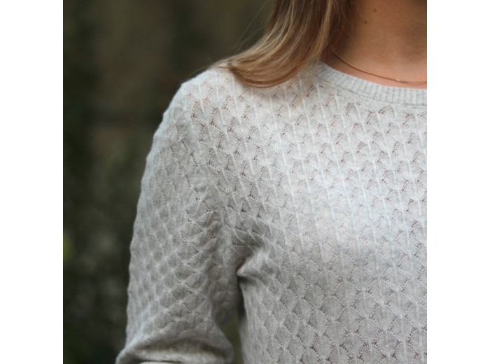 Pull Nathanaël - Mérinos Cachemire - Gris Arctique