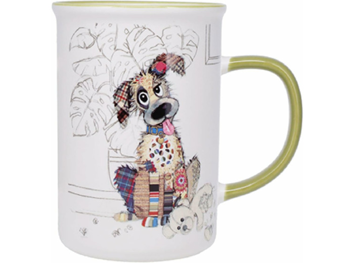 KIUB Grand mug avec des animaux - motif chien gentil - matière porcelaine fine - contenance 360ML