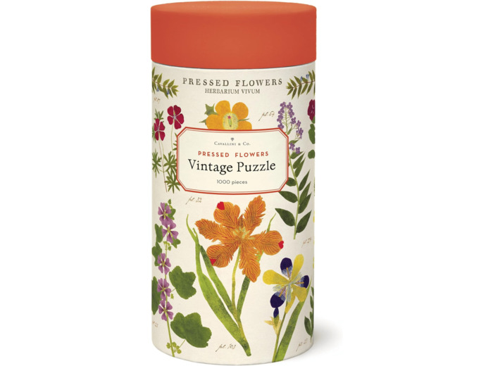 Cavallini Puzzle de 1000 pièces, fleurs pressées (PZL/PF)