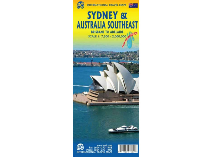 SIDNEY AND AUSTRALIA SOUTHEAST WATERPROOF MAP