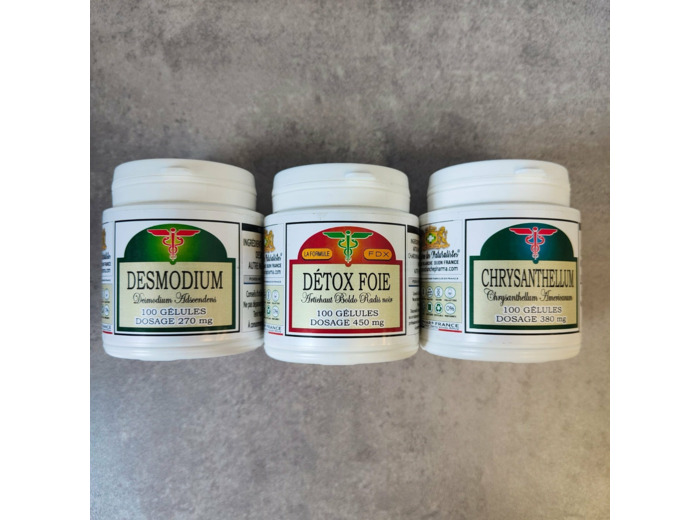Pack Desmodium / Détox Foie / Chrysanthellum - 3 x 100 Gélules