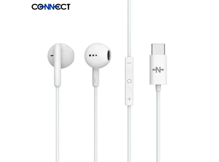 CONNECT - Écouteurs Filaires USB-C Blanc