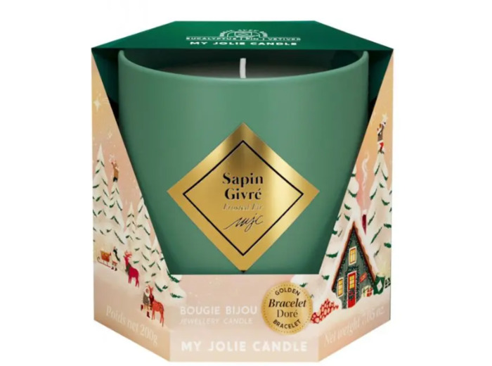 Bougie bijou My Jolie Candle - Bracelet Doré - Sapin Givrée