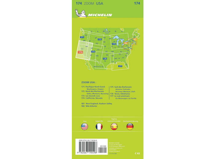 CARTE ZOOM CALIFORNIE - NEVADA