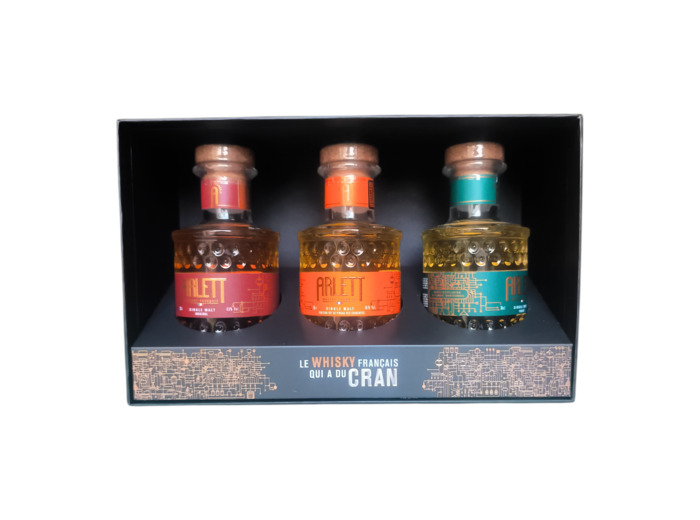 Single Malt Whisky Arlett Curiosité – Coffret 3 x 20 cl (45,3°)
