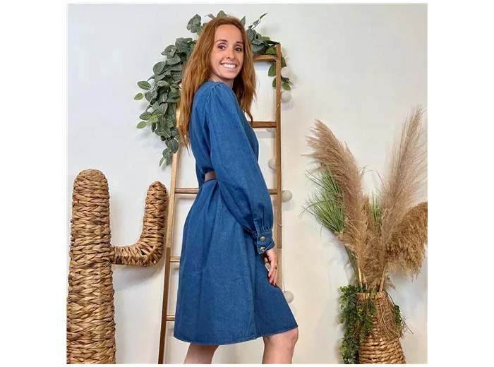 K090- Robe denim "By One" (denim)