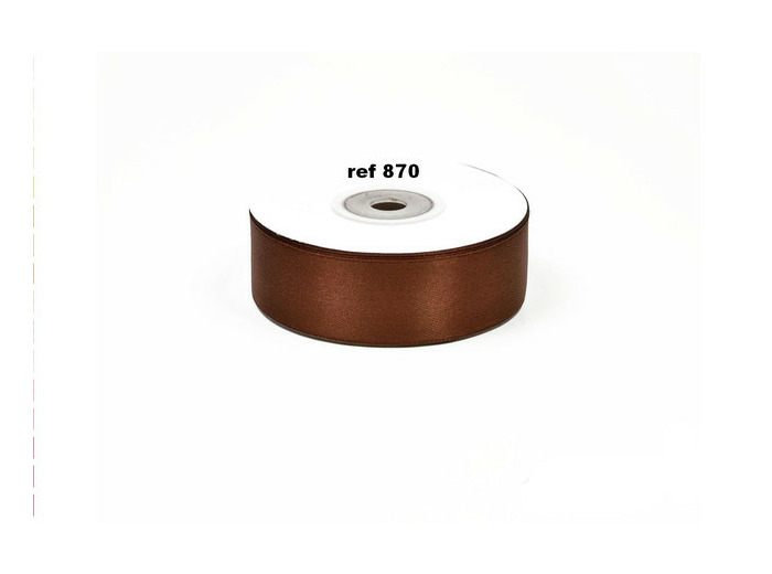 Ruban satin chocolat 870 Largeur 25 mm