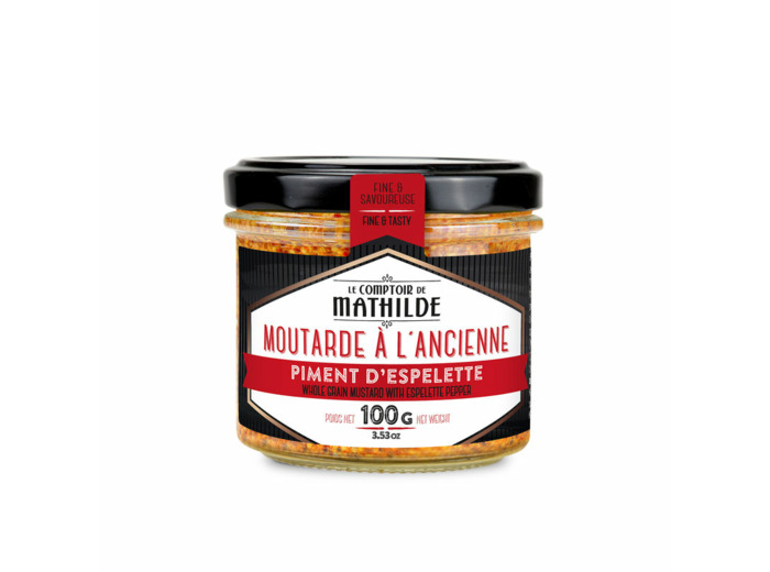 Moutarde à l'ancienne au Piment d'Espelette 100g