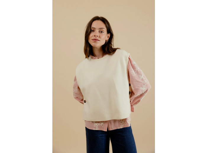 Oscar - Pull sans manches beige