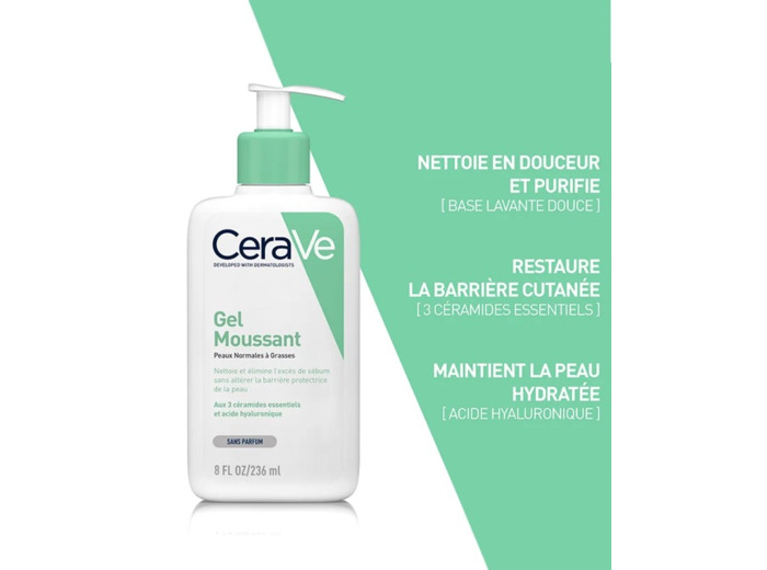 Gel moussant peau normal a grasse