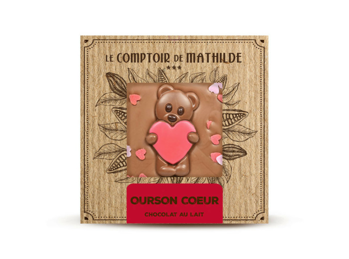 Tablette Cœur - Chocolat lait