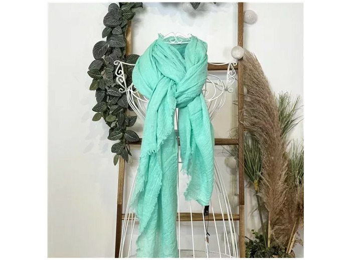 Y520- Foulard uni large (vert d'eau)