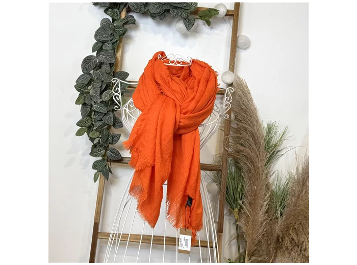 Y520- Foulard uni large (orange)