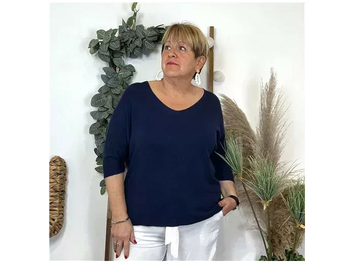 Z145.- Pull léger Emporium (Gt) (marine)