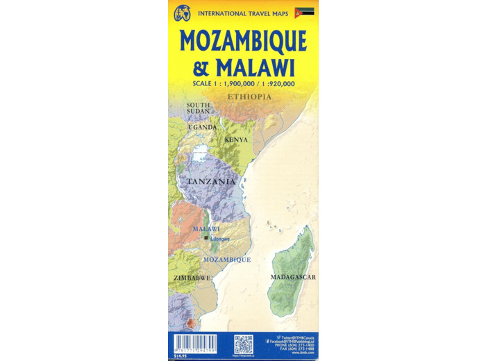 MOZAMBIQUE AND MALAWI 1:900 000