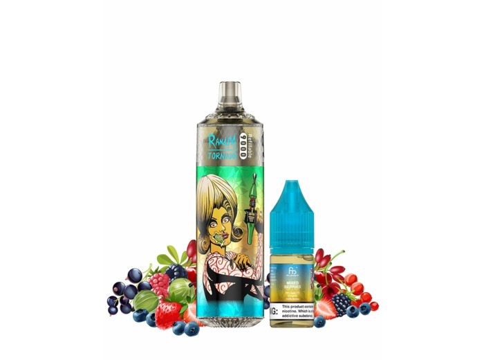 Puff 9k RandM Tornado rechargeable - Mixed Berries