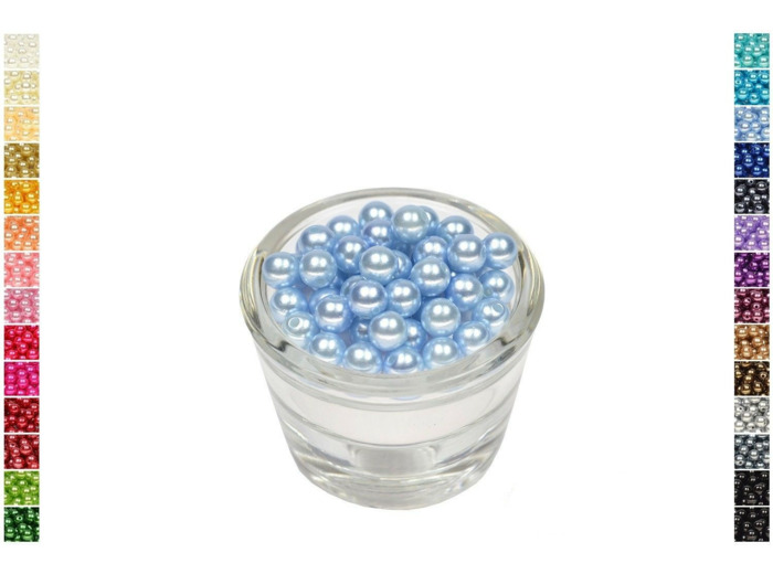 Sachet de 50 perles en plastique 8 mm de diametre bleu ciel