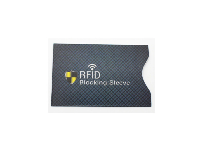Etui de protection carte bancaire RFID blindé anti-scan Carton Bleu