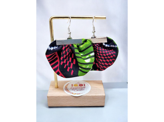 Boucles d'oreilles en tissu rondes "Kornati"