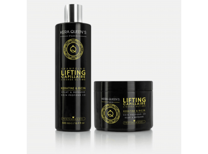 Gamme Lifting Kératine et Ricin - Shampoing 500ml + Soin 500ml