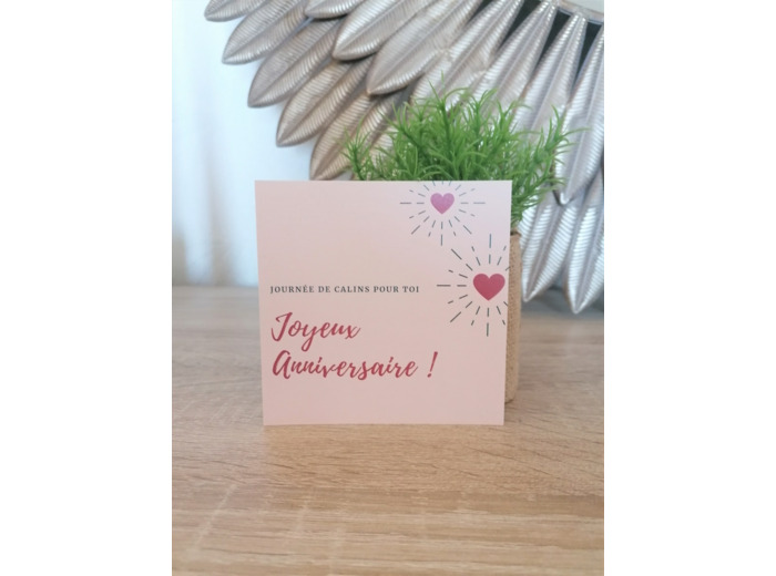 Carte "Joyeux anniversaire" 11x11cm