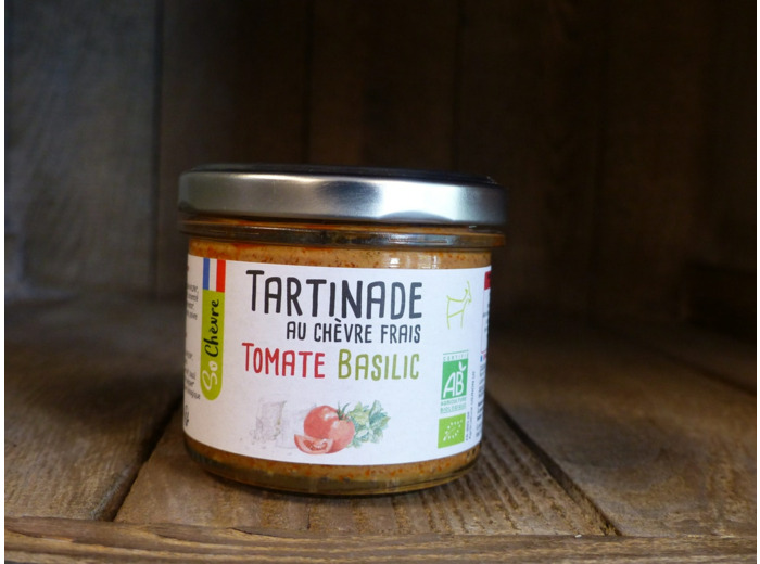 Tartinade au chèvre frais tomates & basilic