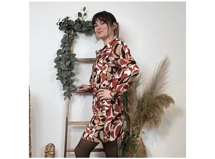 K554- Robe Akoz-(T36-T42) (camel)
