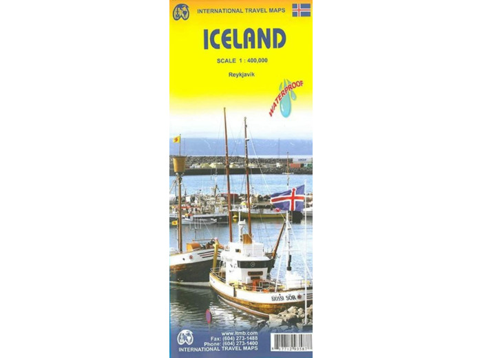 ICELAND 1:400 000 WATERPROOF MAP