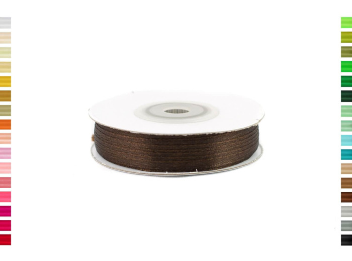 Ruban satin marron foncé 875 Largeur 3 mm