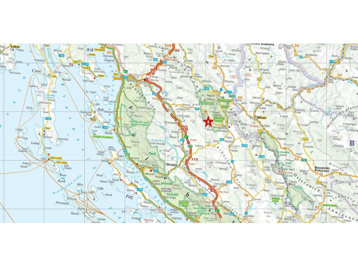 CROATIE, SERBIE, BOSNIE-HERZEGOVINE 1 : 650.000 - MARCO POLO HIGHLIGHTS