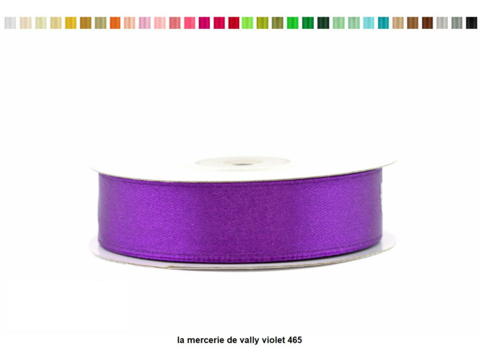 Ruban satin 18 mm de large par bobine de 25m violet