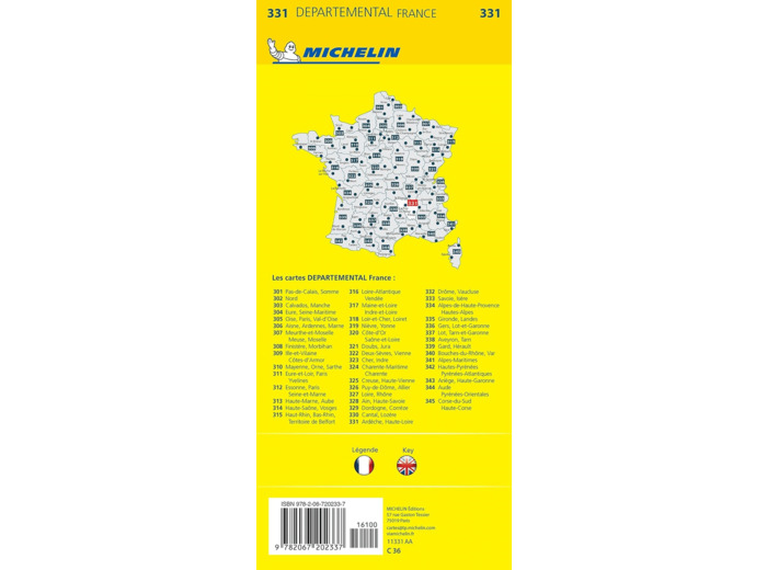 CARTE DEPARTEMENTALE ARDECHE, HAUTE-LOIRE