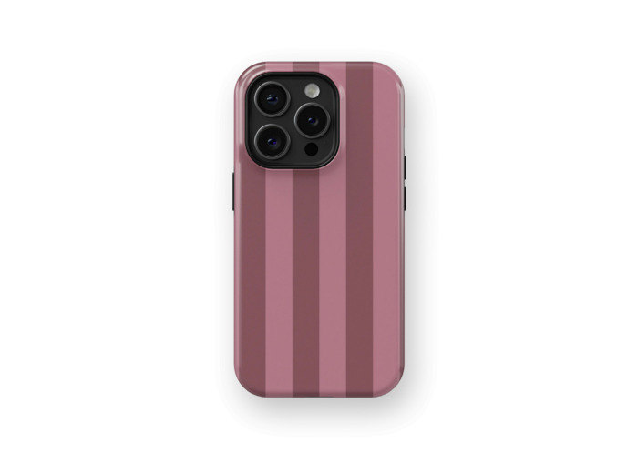 Pastel Cherry Stripes Case | Coque de téléphone 3D 2en1 Ultra-résistante