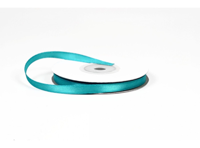Ruban satin turquoise fonce 340d Largeur 6 mm